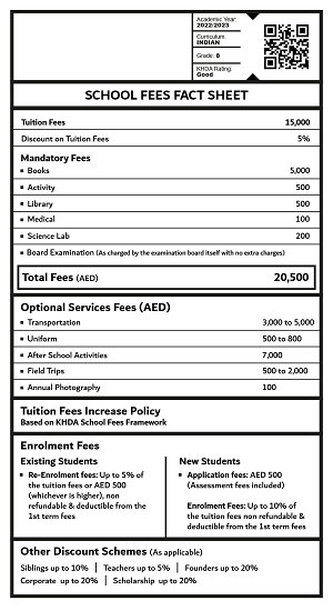 KHDA Introduces School Fees Fact Sheet 